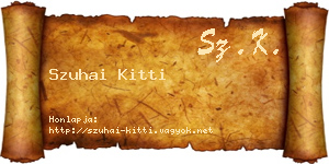Szuhai Kitti névjegykártya