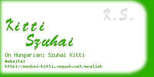 kitti szuhai business card